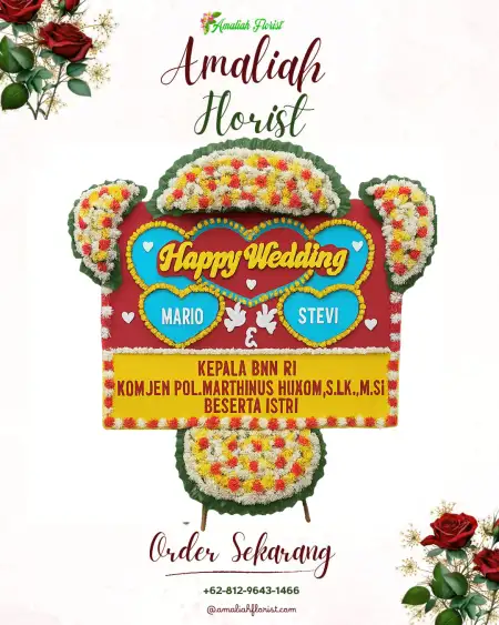Papan Bunga Pernikahan Sirkuit Sentul Bogor